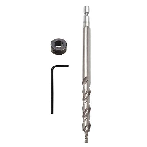 Saiper 2 Pcs Pocket Hole Drill Bit Kit pour Manuelle Système de Forage à Niche - Pour Gril et Bois - Avec Arrêt de Profo