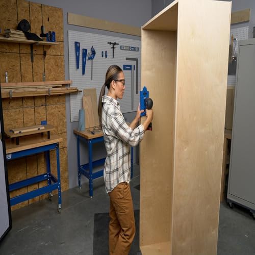 Kreg KMA3232 Shelf-Pin Jig - Outils et accessoires de charpentier - Étagement en acier renforcé - Guides de forage pour 