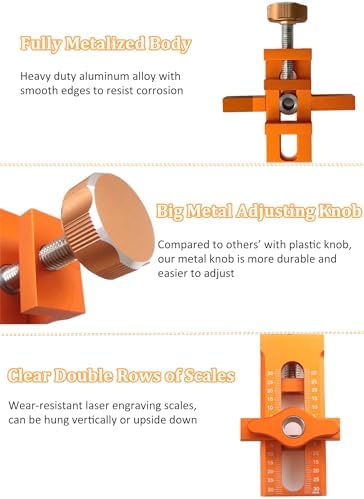 Cabinet Door Mounting Jig pour Meubles en Alliage d'Aluminium, Positionneur de Porte de Cuisine avec Perceuse à Fente de