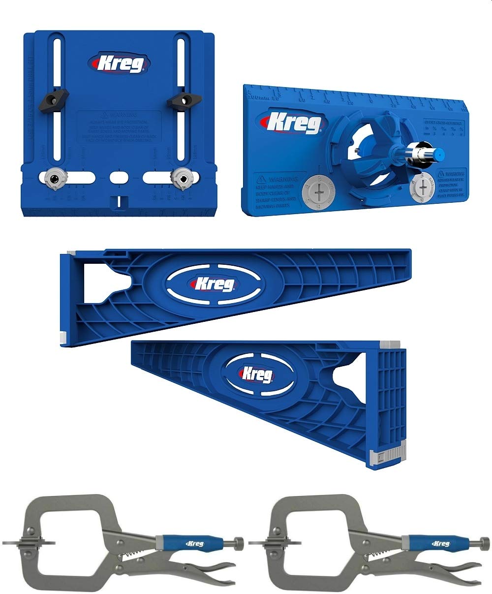 Kreg Hardware installation kit pour montage de rail glissant, tiroir et gaine avec 2 pinces micro-adjustables