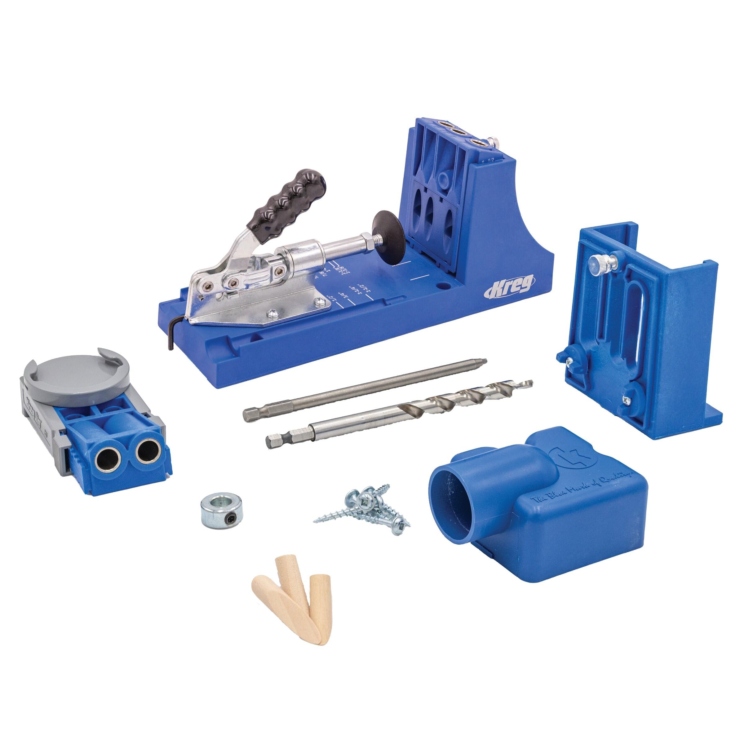 Kreg K4 System - Rock-Solid Joints - with R3 Jig & Dust Collection - Adjustable - for Wood 1/2" to 1 1/2" Thick - K4SYST
