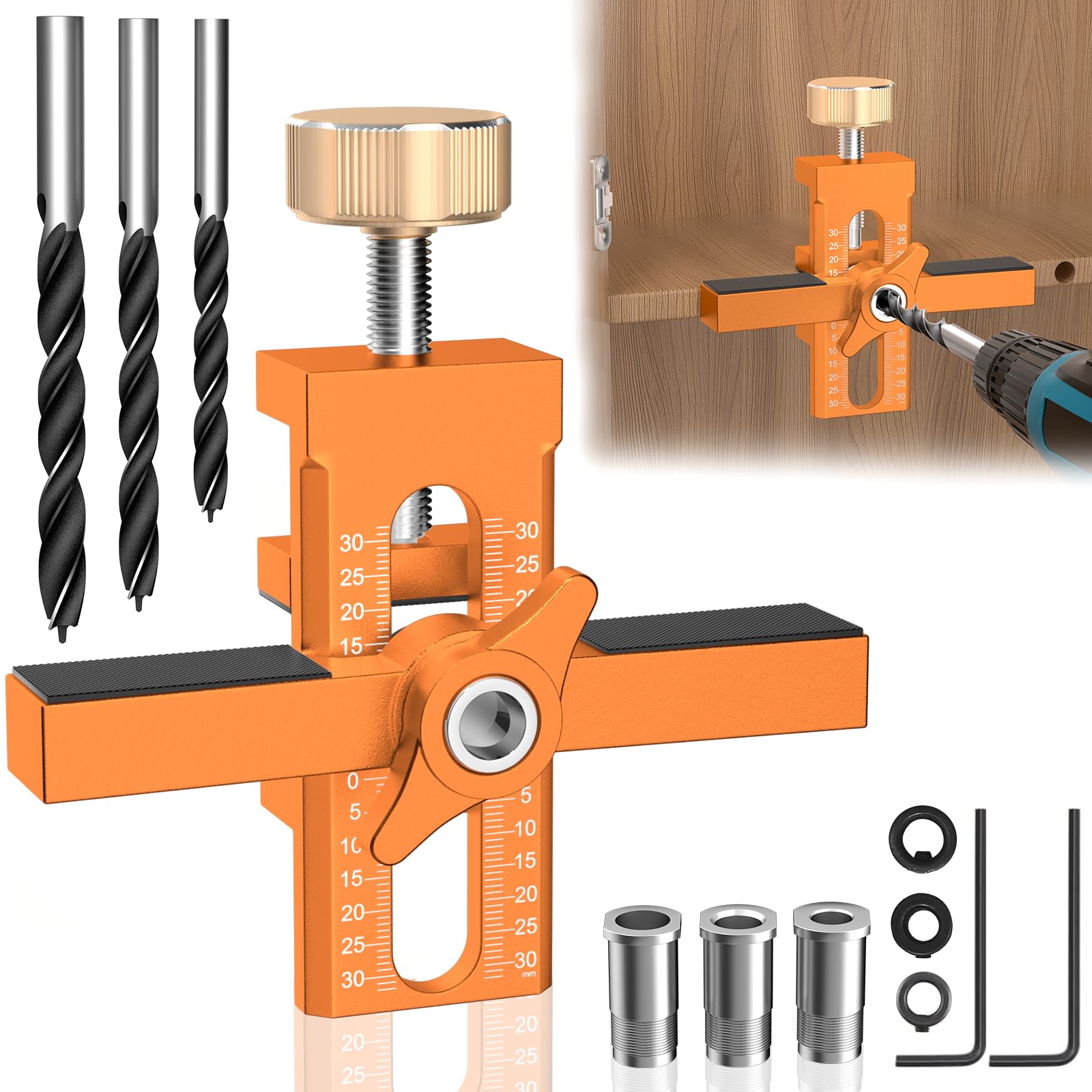 Marque+Mots-clés de_core+_+Attributs+: Branded 2-in-1 Cadeture Door Fixation Tool  
Attributs: with 3 Drill Bits, Adjust